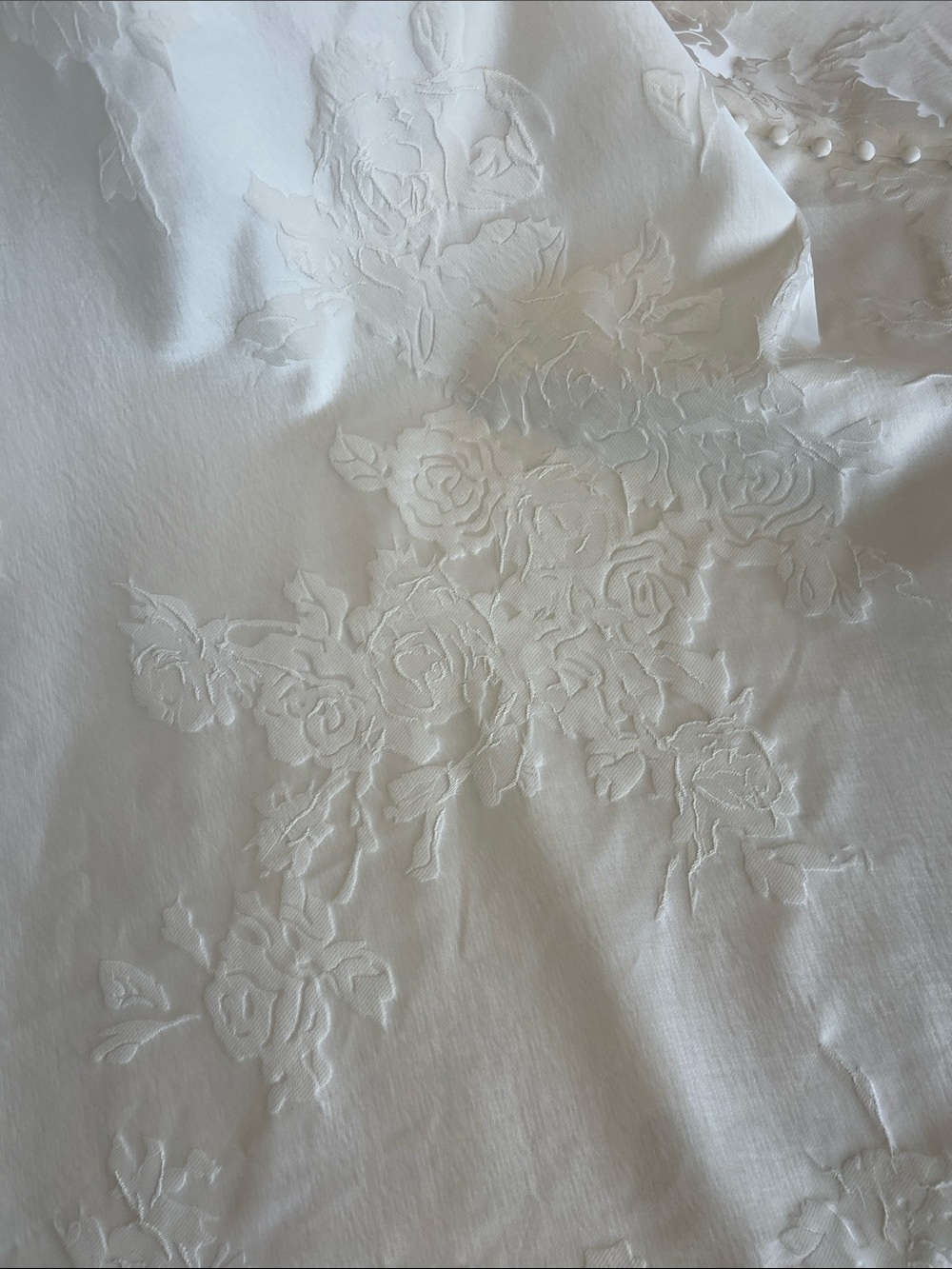Mori Lee Puff Sleeve Floral A-Line Gown - Picture 5 of 6